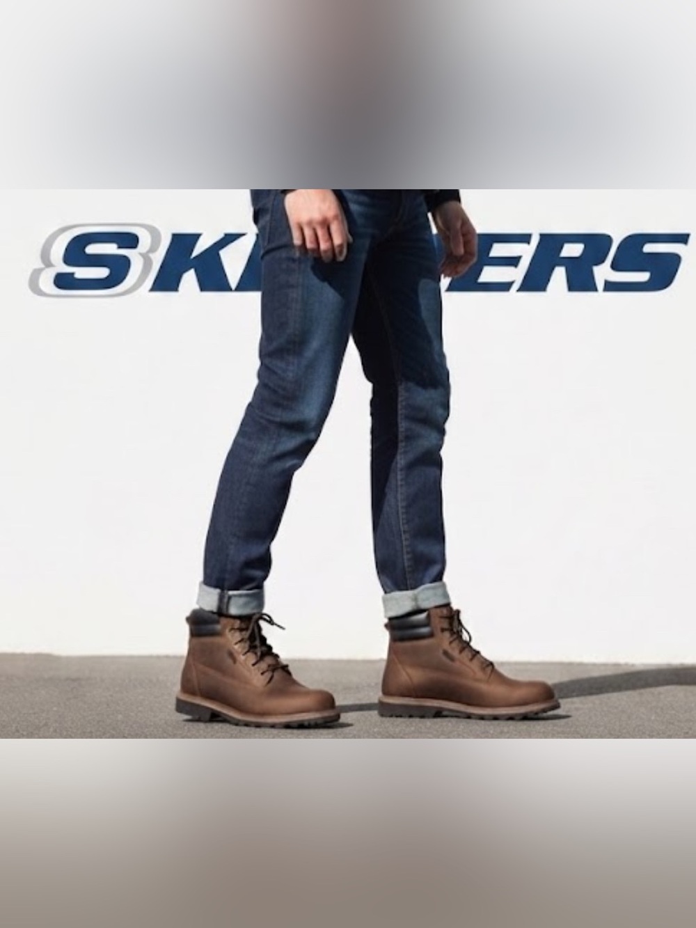 Authentic Skechers work safety steel toe leather boots sz men’s 7.5